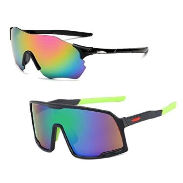 Imagem de Kit 2 Óculos Ciclismo Bike Esportivo Lentes Espelhadas Uv400