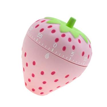 Imagem de Temporizador de frutas fofo de cozinha, cronômetro mecânico de morango, temporizador Kawaii para cozinha, casa, mesa, relógio, lembrete de temporizador