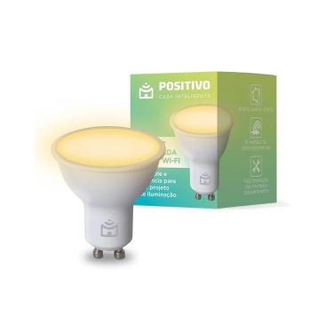 Imagem de Smart Lâmpada Spot Positivo Wi-Fi Smart Home 350 Lúmens Rgb Dicroica Led 4,5w Bivolt Branca