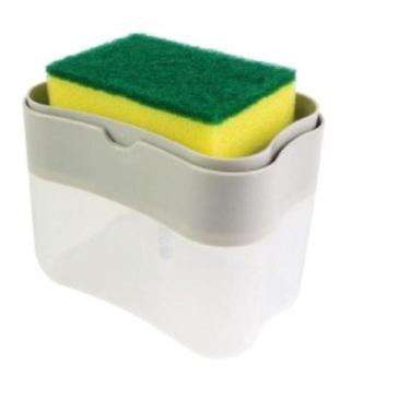 Imagem de Dispenser Sabão 2X1 Detergente Suporte Porta Bucha Esponja