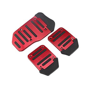 Imagem de Pedais antiderrapantes para carro acelerador de liga de alumínio universal e capas de pedal de freio