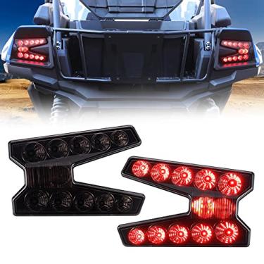Imagem de A & UTV PRO Lanterna traseira de LED Teryx KRX KRF 1000, luzes traseiras de freio traseiro para Kawasaki Teryx KRX KRF 1000 2020 2021 2022 Parada Acessórios de montagem do kit de lâmpadas, Substitua OEM # 23024-0005, defumado, 2 PCS