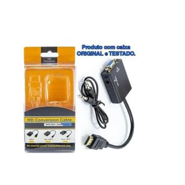 Imagem de Adaptador Hdmi Vga Conversor Hdmi Para Vga Com Áudio