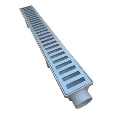Imagem de Ralo Linear Grelha de Alumínio 6x50 BRANCO