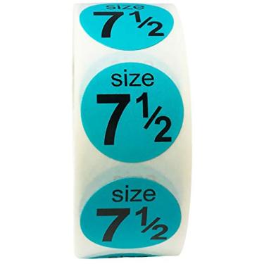 Imagem de Adesivos de tamanho de sapato de 1,9 cm, Teal Size 7 1/2, 3/4" Circle