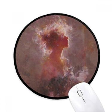 Imagem de Mouse pad para pintura a óleo Clair De Lune XJJ Tapete redondo para escritório para computador