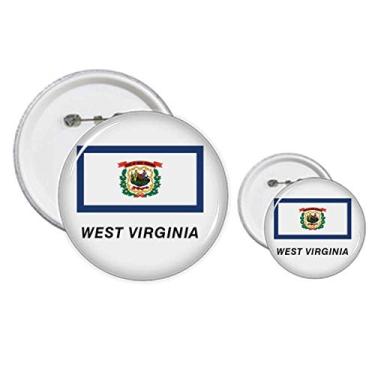 Imagem de Contorno da bandeira do estado americano da Virgínia Ocidental, kit de artesanato de broches