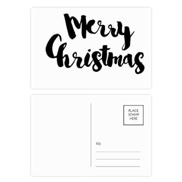 Imagem de Conjunto de cartão postal de aniversário com citação de feliz Natal