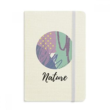 Imagem de Caderno com estampa de arte abstrata Happy e capa dura em tecido oficial