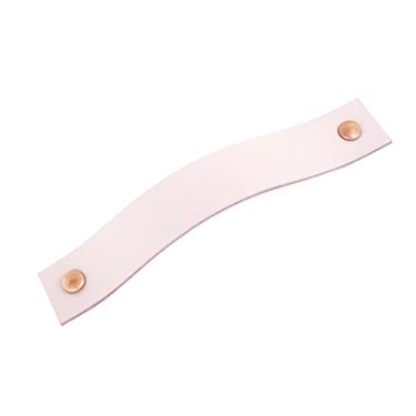 Imagem de Puxador Full Parafuso - Textura de Couro Rosa - Parafuso Cobre