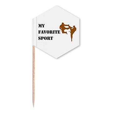 Imagem de Like Sports Fitness Balanced Taekwondo Bandeiras de palitos de cupcakes palitos de festa celebração