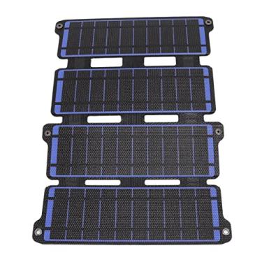 Imagem de painel solar, 2 saídas usb etfe painel de energia solar monocristalino profissional 14w 5v para rv (azul)