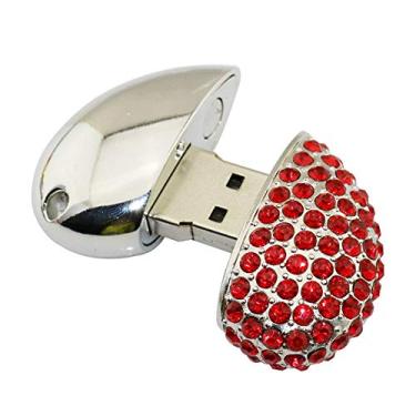 Imagem de 32GB Metal Heart Modelo 3.0 USB Flash Drive Pen Drive Armazenamento de Dados Pen Drive Pen Drive Pen Drive Pen Drive USB Drive USB 3.0 Pen Drive U Disk Flash Memory Flash Disk - Vermelho