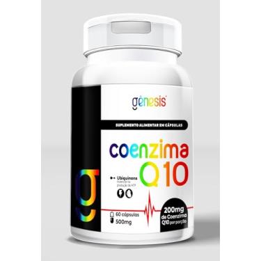 Imagem de Coenzima Q10-200mg por porção (60 capsulas) - Genesis - Fórmula Antioxidante com Selênio e Vitamina E