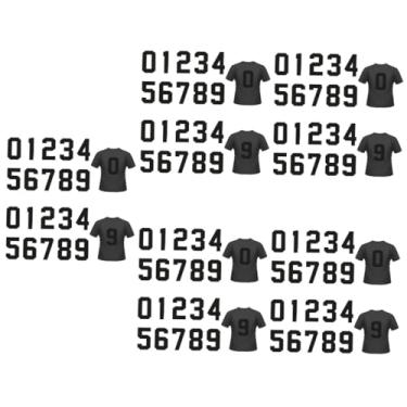 Imagem de SHINEOFI 100 Peças Transferência térmica digital acessório de pano adesivos de números decoração vestidos ferro em adesivo para pano adesivos para camisas carta roupas Mochila