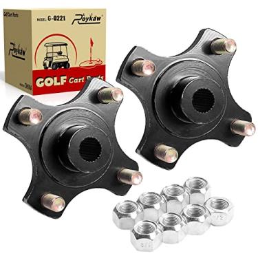 Imagem de Roykaw Placa de flange do cubo da roda traseira do carrinho de golfe para modelos elétricos e a gás EZGO RXV 2008-Up, substitui OEM # 604112, 615604, 70968-G03