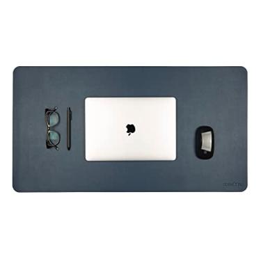 Imagem de Tapete de mesa de couro vegano ANECDOTE - Tapete de mesa de 80 x 43 cm para o seu escritório. Este tapete de mouse grande de qualidade tem elegância chique, aparência profissional e toque satisfatório