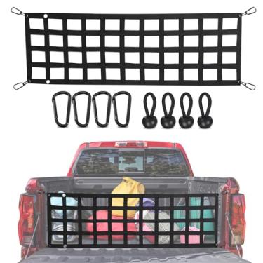 Imagem de Rede de porta-malas para camionetas – Divisor de cama de caminhões de carga para caminhão de tamanho completo 152 cm x 45 cm (preto) – Bully Mesh Tail gate Competible com Chevy, Ford, Tacoma, Toyota,