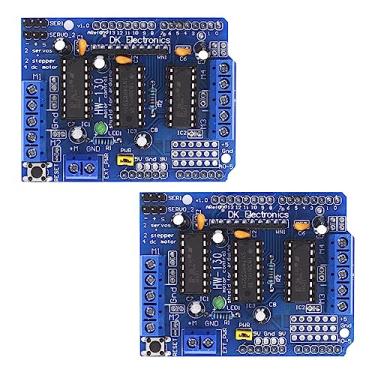 Imagem de Eagles L293D DC Motor Drive, 2 peças de módulo de proteção de controle de motor de passo placa de expansão compatível com Arduino, Diecimila, Duemilanove, Arduino UNO, Arduino Mega 2560