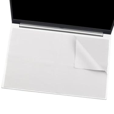 Imagem de 2 peças de pano de limpeza de microfibra para laptop tela teclado proteção para 39.6 cm 40.6 cm 43.9 cm Dell/HP/Acer/ASUS/Lenovo/Samsung/LG/ASUS com teclado de tamanho completo laptop (tamanho: 13,8 x