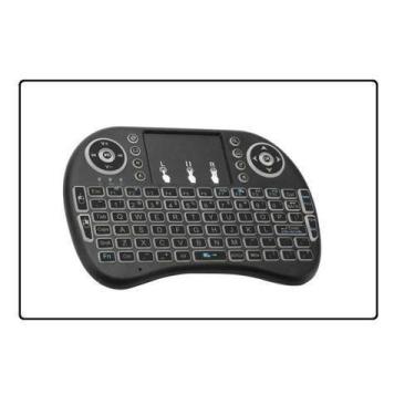 Imagem de Mini Teclado Led Wireless Sem Fio Com Mouse Touch Pad- Preto - Lelong/