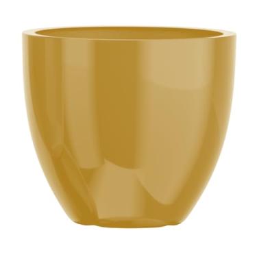 Imagem de Vaso Fibra De Vidro 36cm Redondo Viena P Decorativo Vietnamita (Ouro Velho)