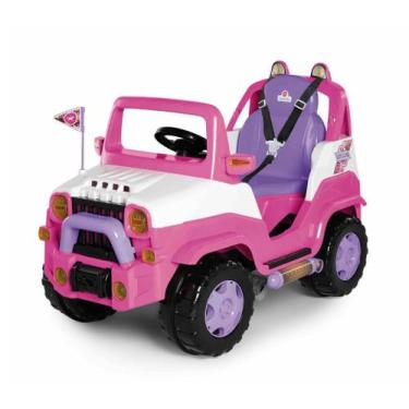 Imagem de Carrinho Infantil De Passeio Empurrador Com Pedal Diipi Calesita Rosa 