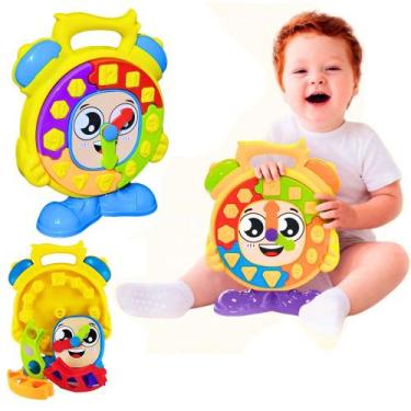 Imagem de Relógio Didático Com Peças De Encaixar Brinquedo Infantil - JxP Brink