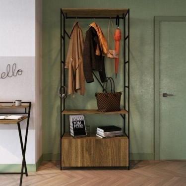 Imagem de Estante Closet 2 Portas 2 Prateleiras 1 Cabideiro Sw010 - Placa e Pont
