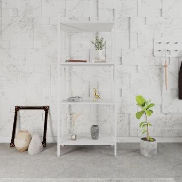 Imagem de Estante para Livros Industrial Aço Multiuso 4 Prateleiras 146cmx60cm A