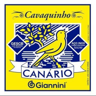 Imagem de Encordoamento Cavaquinho Aço 0.10 Giannini Canário