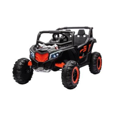 Imagem de Mini Quadriciclo Elétrico Motorizado 12V Preto Bluetooth Ré - Bangtoys