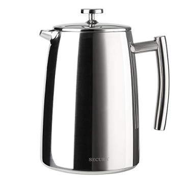 Imagem de Secura Cafeteira French Press, 1,4 kg, prensa de café isolada de aço inoxidável 18/10 com tela extra