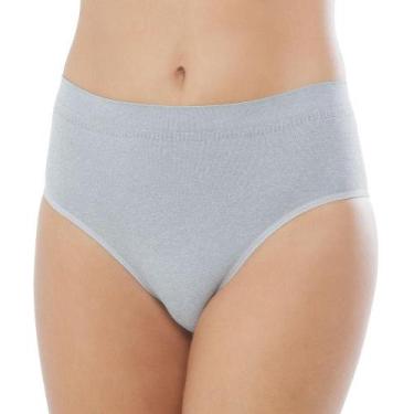Imagem de Calcinha Cavada Liz 70220 Microfibra - Sem Costura, M, Washed prata