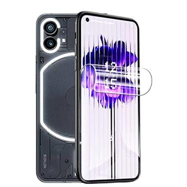 Imagem de CUFEREDU 2 peças de protetor de tela frontal flexível para telefone Nothing (1) filme de hidrogel 3D 16.6 cm One transparente TPU sensível ao toque desbloqueio de impressão digital não vidro temperado