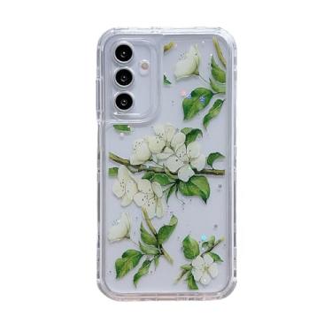Imagem de wifantien Capa transparente floral 3 em 1 para Samsung Galaxy A15 5G/4G, 3 camadas slim fit padrão de flores coloridas 3D bonito feminino estética tendência à prova de choque capa feminina de corpo