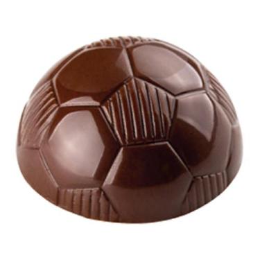 Imagem de Forma para Chocolate Bombom Bola de Futebol 8 cavidades de 8g 27,5x13,
