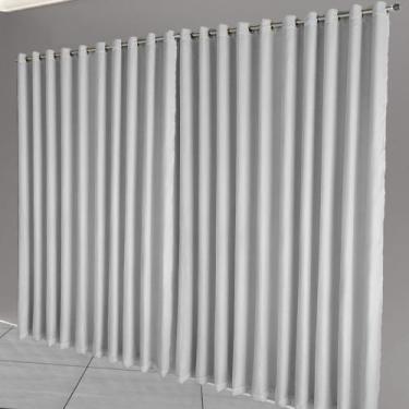 Imagem de cortina blackout Celina quarto de janela 5,50 x 2,70 cinza - Bravin Co