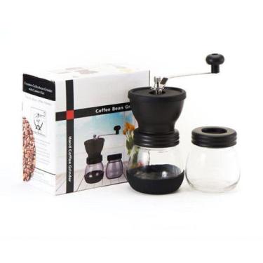 Imagem de Moedor de Café Manual Coffee Bean Grinder Núcleo de Cerâmica e Pote de
