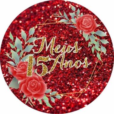 Imagem de Painel Redondo C/ Elástico 1,50m 15 Anos - Fadrix