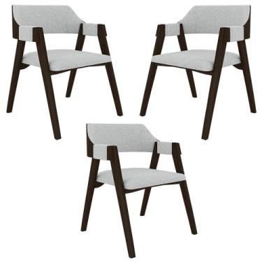 Imagem de Kit 3 Cadeiras Sala de Jantar e Jogos Carteados Madeira Maciça Poker L