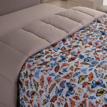 Imagem de KIT COMPLETO Edredom MALHA Dupla Face Estampado CASAL KING +JOGO DE LE