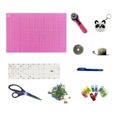 Imagem de Kit Completo Base De Corte Para Patchwork 60x45 Cortador Circular 45 R