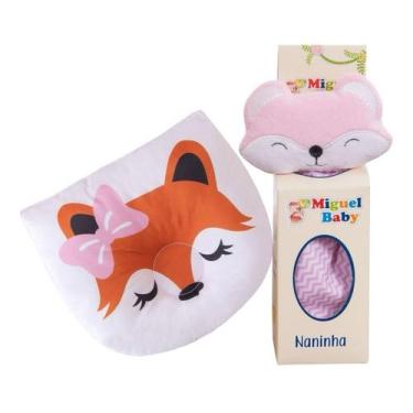 Imagem de Kit Baby Para Dormir 2 Pçs Sono Tranquilo Naninha Pelúcia Zoo + Traves