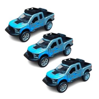 Imagem de Kit 3x Brinquedo carrinho Camionete 4x4 propulsão - AP TOYS