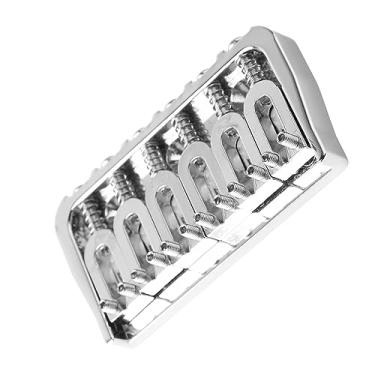 Imagem de Ponte Fixa para Guitarra, Ponte Fixa para Contrabaixo, Bronze Cromado, Guitarra Elétrica, Ponte Fixa, Ferramenta de Substituição, Acessórios para Manutenção de Instrumentos