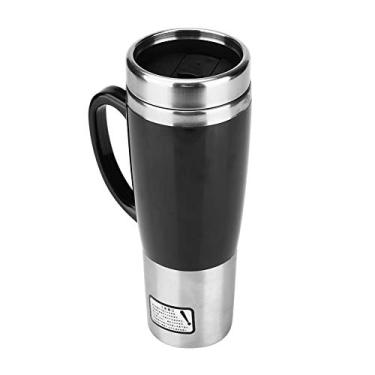 Imagem de Copo de Aquecimento Elétrico de Aço Inoxidável para Carro 450ml - Caneca de café/chá - 12V, 24V de Potência, Isolamento a Vácuo - Portátil para Viagens (Tomvorks02cn9btpu4-01)