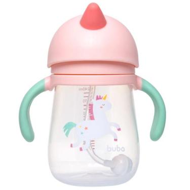 Imagem de Copo Treinamento com Alça e Canudo 240ml em Silicone Magic 6m+ Buba - 