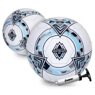 Imagem de Bola de futebol Franklin Sport MLS Vancouver White Caps FC - Bola de futebol tamanho 5 oficial - Tamanho regulamentado + bola de futebol com peso para crianças + adultos - Bola de futebol para meninos