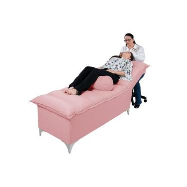 Imagem de Maca Liz Corano Com Mocho - Império Estofados, Rosa 309